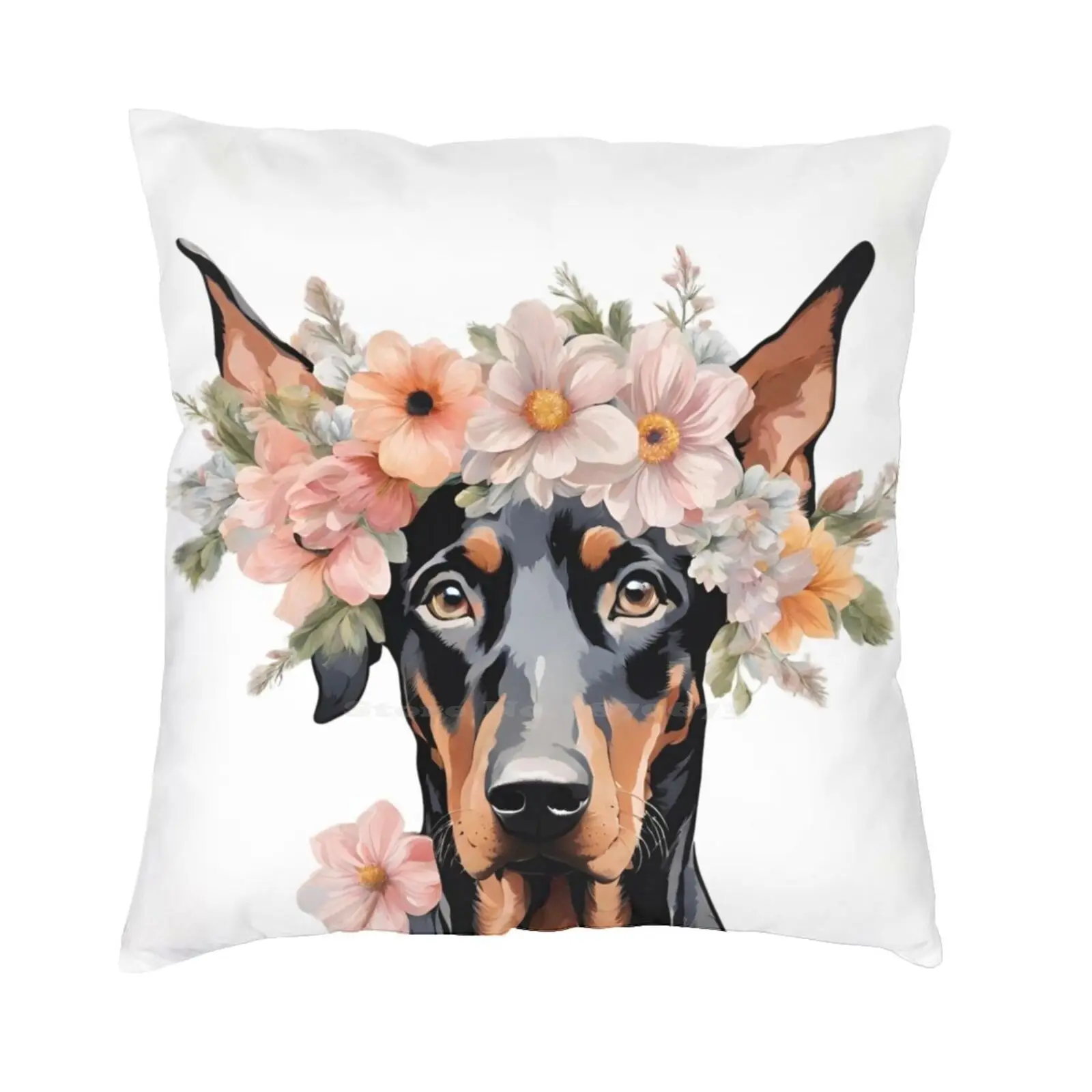 

Натуральное ухо Черный Доберман | Футболка с цветочным принтом добермана, хлопковая футболка с натуральными ушками, доберман, собака добермана, милый доберман, элегантный