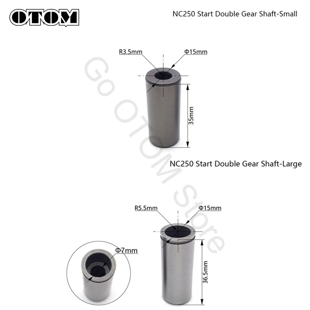 OTOM ZS177MM Motorcycle Starter Reduction Double Gear Shaft For ZONGSHEN NC250 KEWS KAYO HENGJIAN STN GR AVANTIS Engine Parts