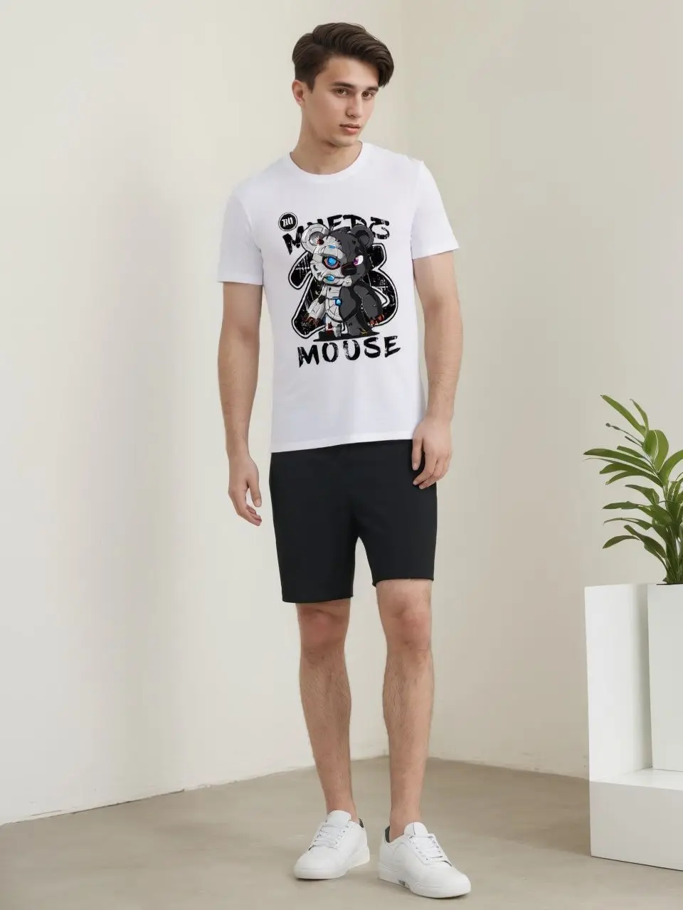 

New Summer Round Neck Short-sleeved Printed Trendy Brand Ins Loose and Versatile Short-sleeved T-shirt Men's and Women's Tops