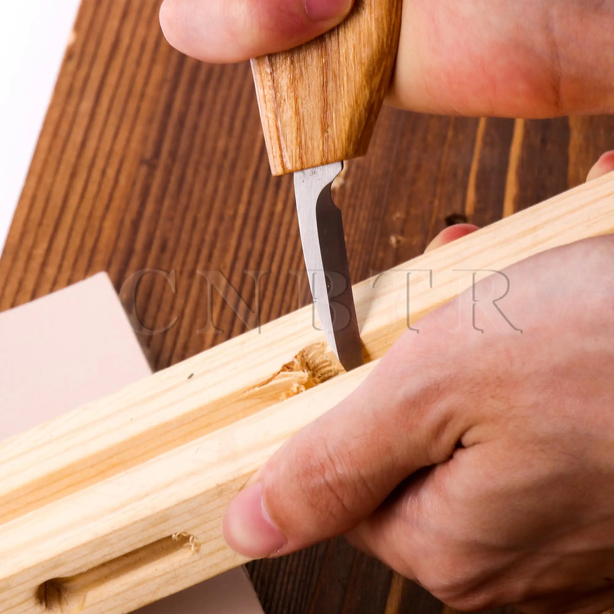 CNBTR 3 pezzi di dettagli per intaglio del legno e utensili manuali a gancio per incisione con borsa a rullo