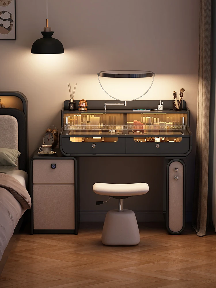 French small apartment dresser bedside table integrated light luxury high sense master Fashion
