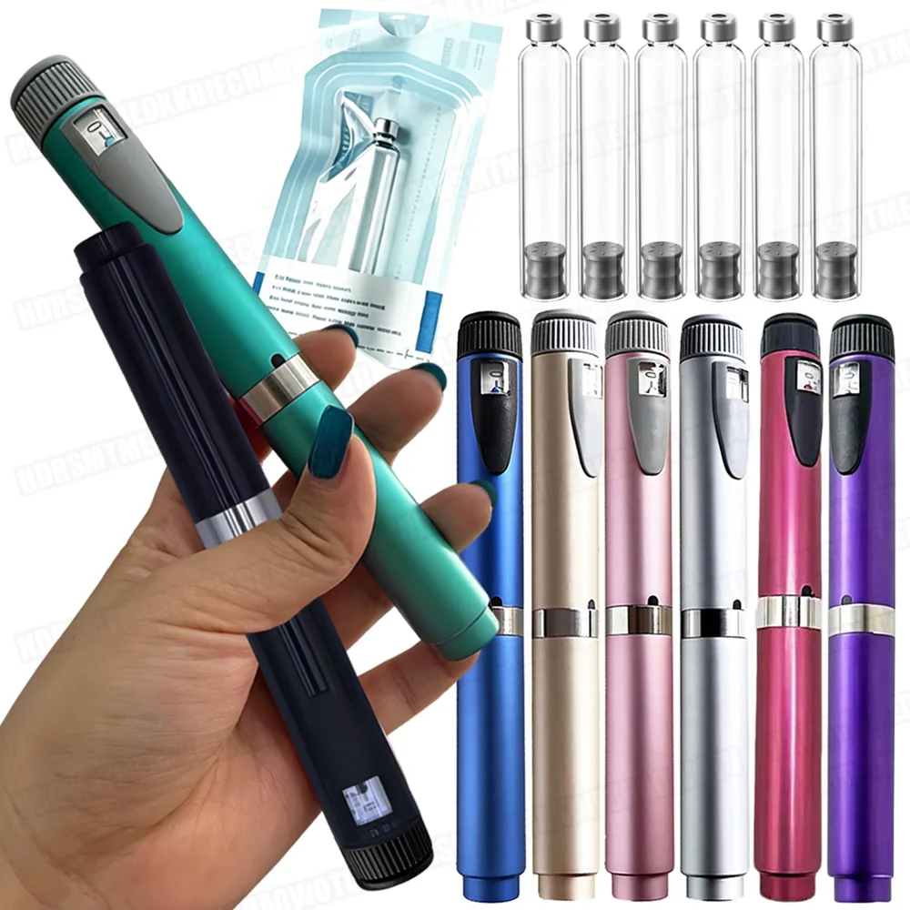 1-100Pcs Universal Precise Dosing Reusable Injection Pen Kit for Insulin 3ml Empty Cassette Bottle Cartridges Medical Aesthetics