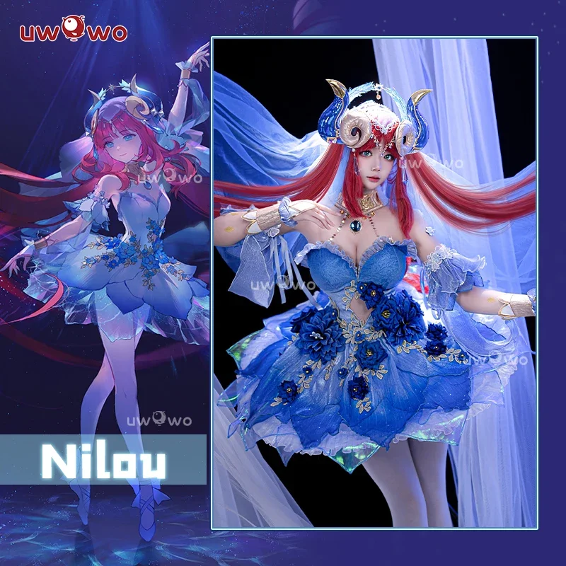 IN STOCK UWOWO Genshin Impact Fanart Nilou Ballet Dress Cosplay Costume Game Cosplay Halloween Costume