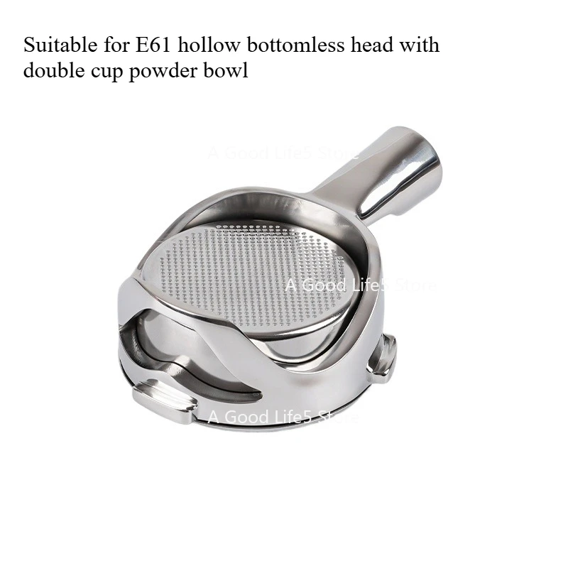

Applicable ToE61 Aibo Gemile Lelit Rocket Lanci Pegasus Stainless Steel Bottomless 58mm Coffee Machine Hollow Handle Head