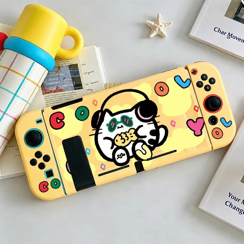Anti-Falling Soft Shell Cover for Nintendo Switch NS Game Console TPU Split Protective Case Anti-Scratch Shell Protector
