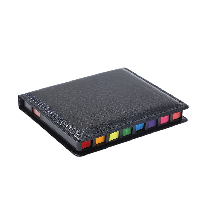 Multicolor Sticky Note Set Color Memo Pads with Pu Leather Packing Box Convenience Stickers Divider Calendar Index Tabs Bookmark