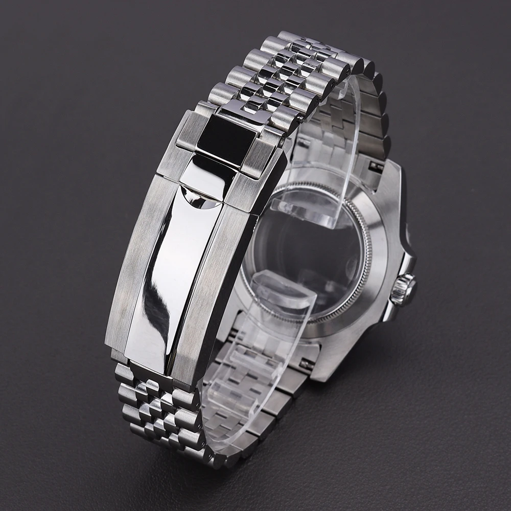 40mm Für NH34 NH35 NH36 8215 8205 ETA2824 PT5000 ST2130 Uhrwerk SUB Uhrengehäuse Poliertes Oyster/Jubilee Armband Saphirglas Bestseller – Detail 13