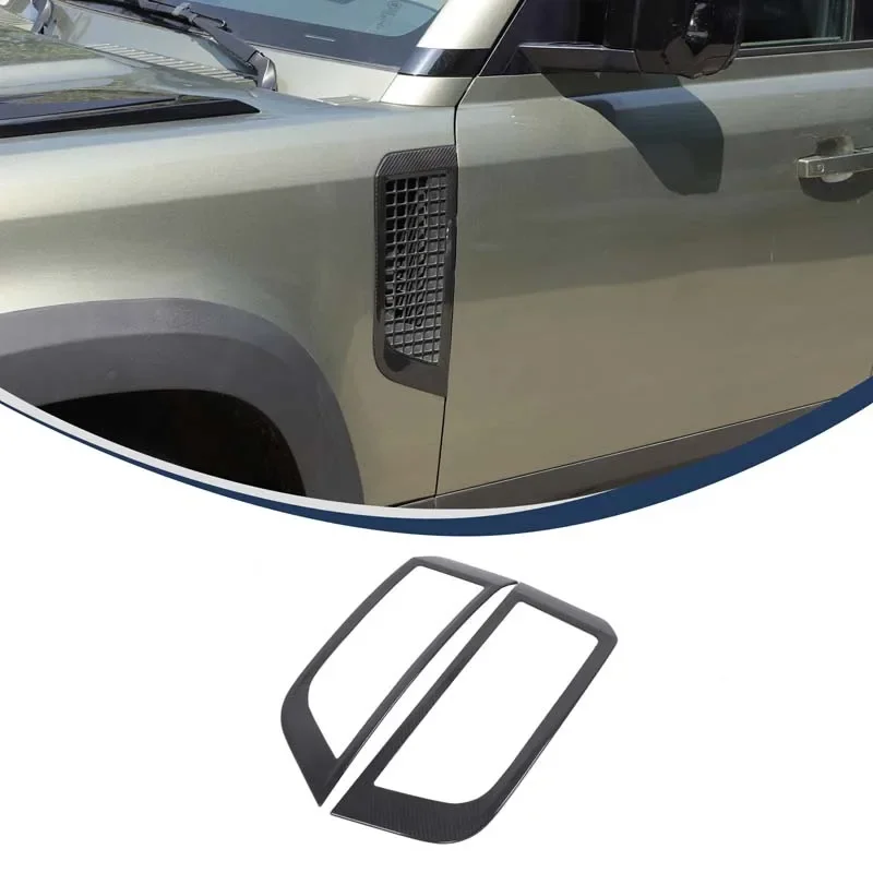 

Для Land Rover Defender 90 110 130 2020-2025+ Декоративная накладка на воздуховод из настоящего карбона, аксессуар для автомобиля
