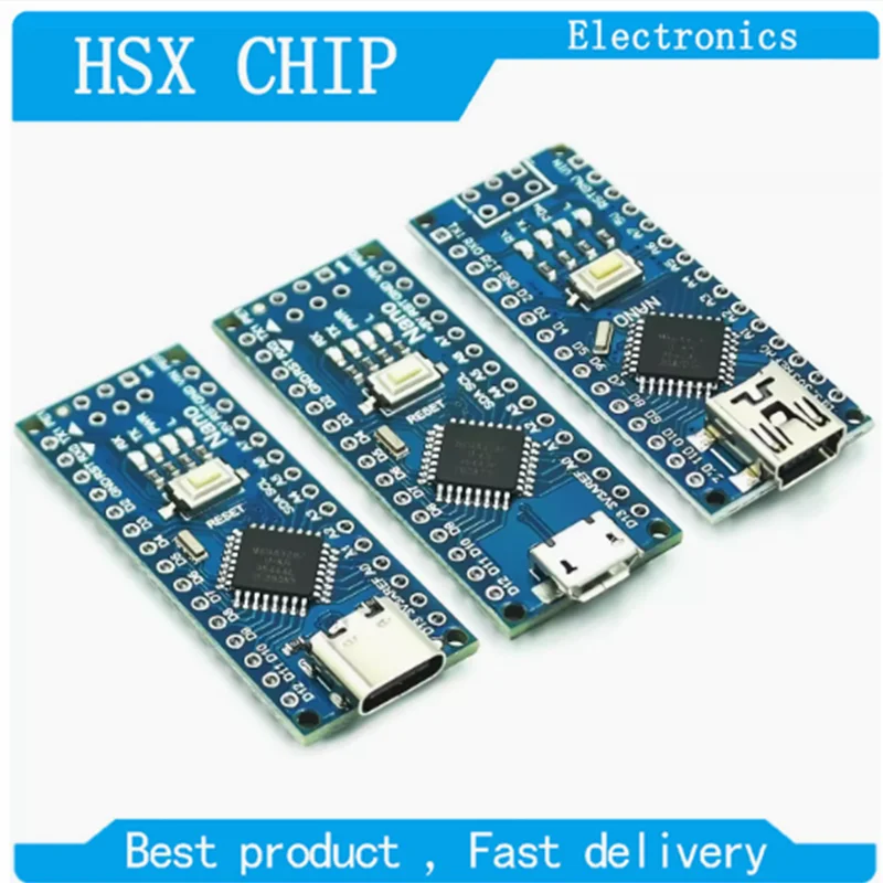 5pcs Type C / Micro USB / Mini USB Nano 3.0 With Bootloader Compatible Nano Controller For Arduino USB Driver 16Mhz ATMEGA328P