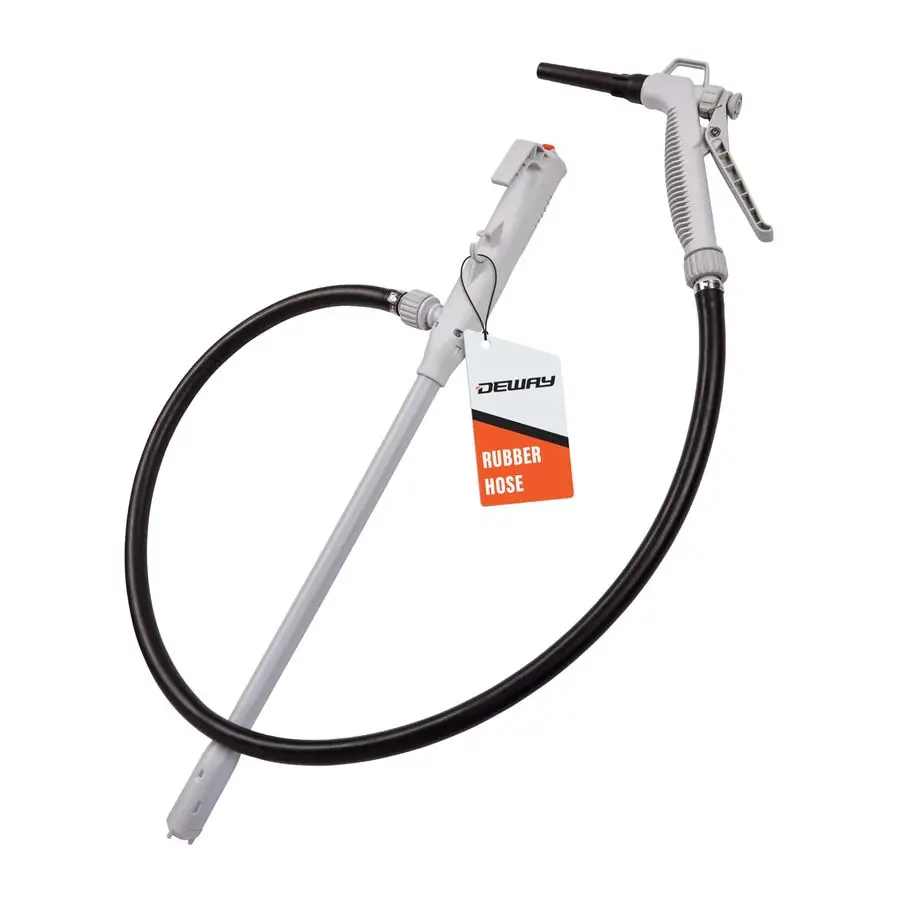 BatteryPowered Stick Fuel Transfer Pump with Hand Trigger Nozzle, 3.2GPM Flow Rate amp 51 Rubber Transfer Hose, Fits Most Gas Ca