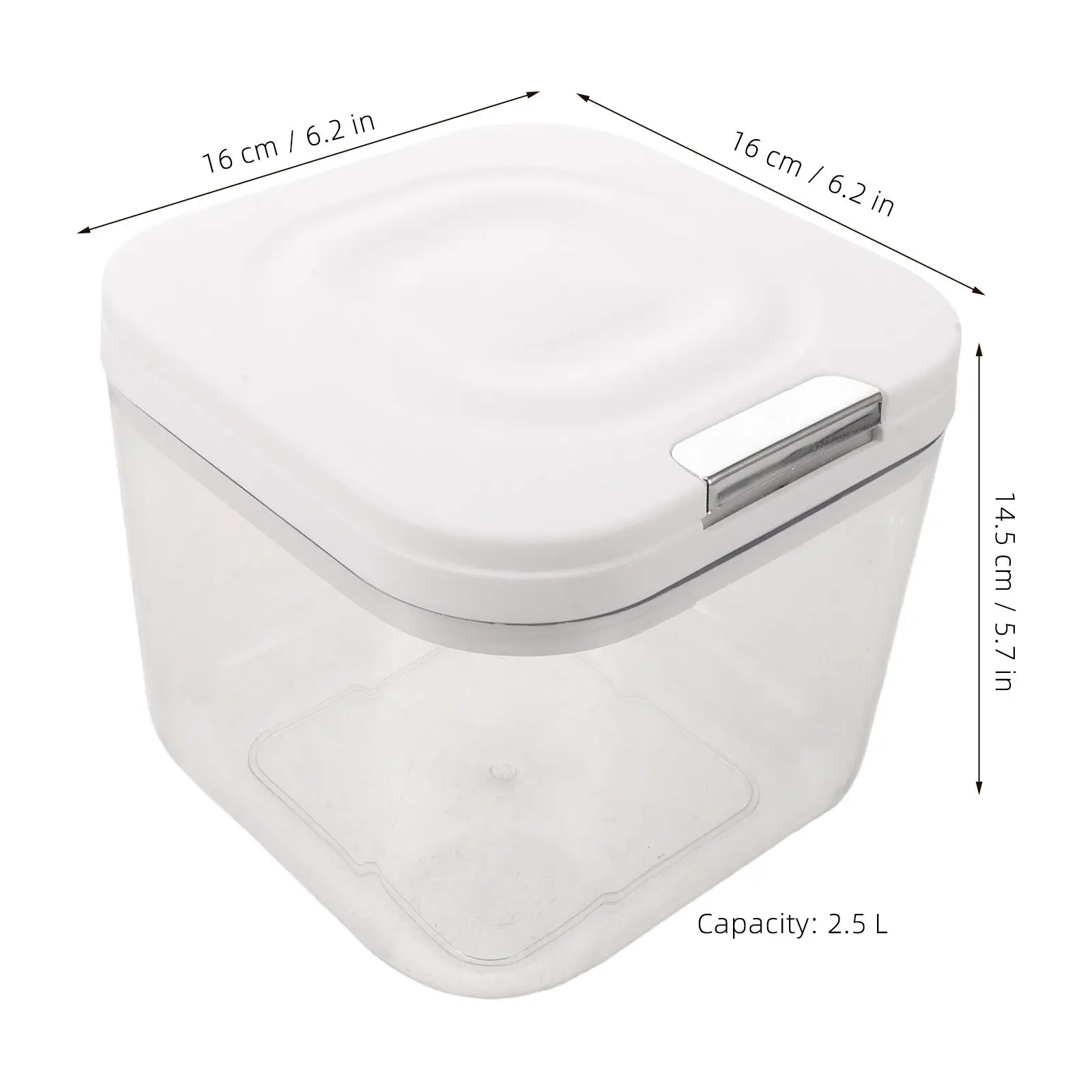 Clear Laundry Detergent Container Press Lid Dispenser 2.5L Airtight Storage Bin for Laundry Room Organization Holder view 2