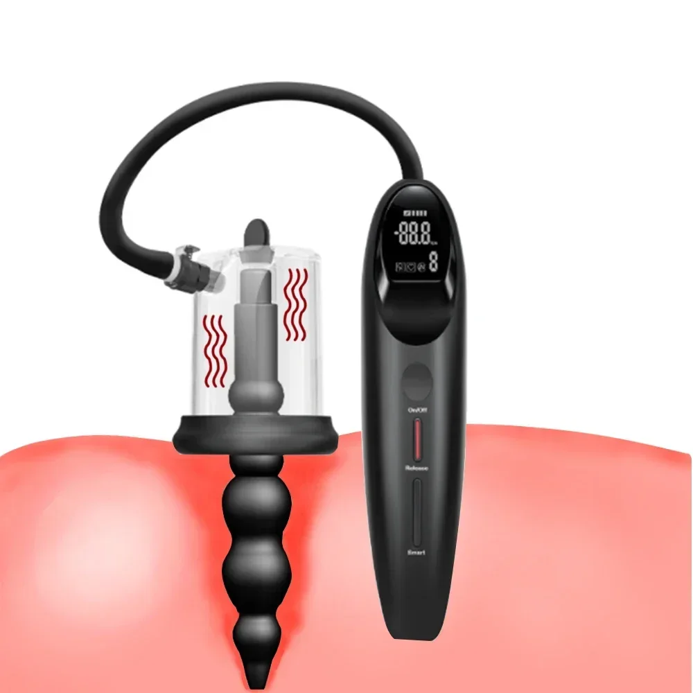 Male Smart Rosebud Electric Pump Vacuum Sucking Massage Prostate Stimulator Anal Dilator Masturbation Device Butt Plug Set Toys