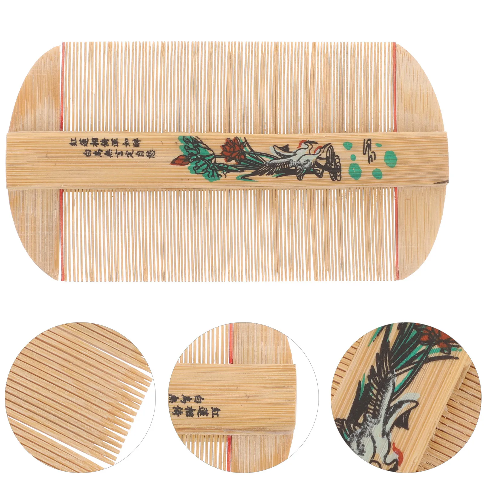 

Набор из 2 бамбуковых расчесок: двусторонняя расческа с частыми зубьями для удаления перхоти, портативный многофункциональный инструмент для ухода за волосами, антистатическая расческа для кожи головы