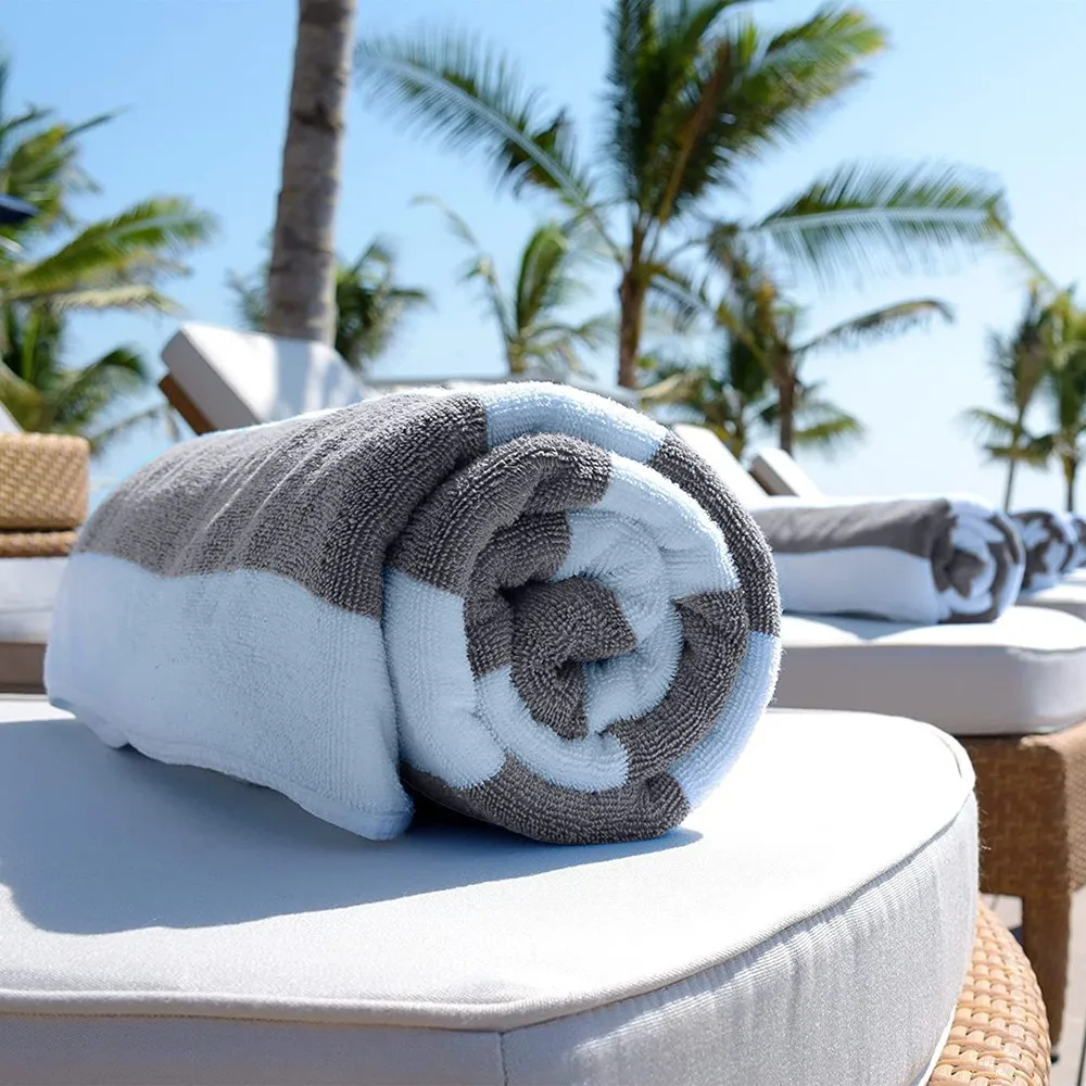 2 Pack Oversized Beach Towels, 35 x 70 Inch Large Pool & Swim Towels