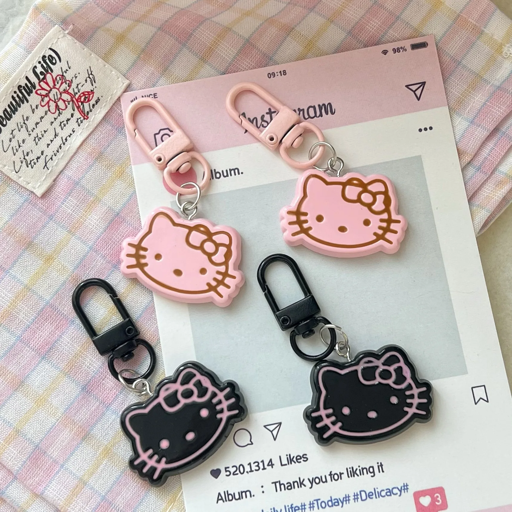 Cute KT Keychain Student Cartoon Backpack Pendant Best Friend Couple Gift Accessory Versatile Gift Student Accessory