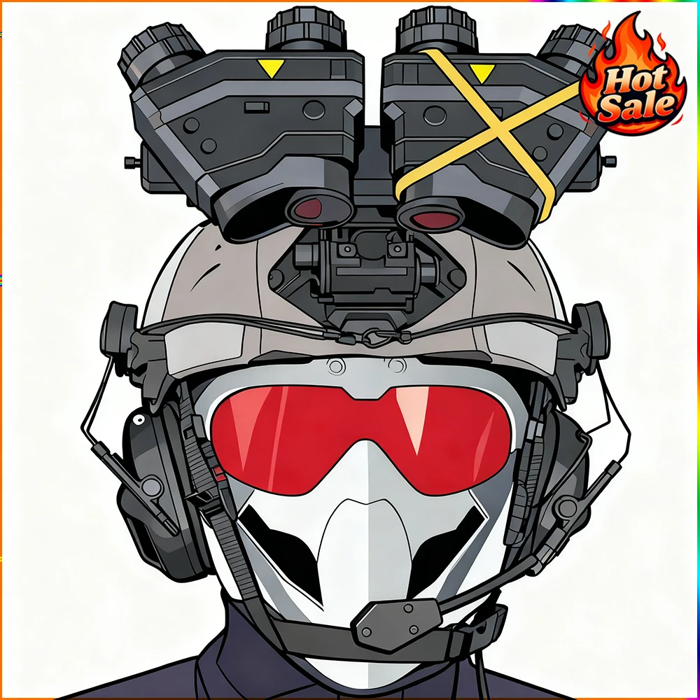 

Airsoft Helmet Set Tactical Headset GPNVG18 Non Function Night For Vision Mask Signal Light For Delta Operation Game Cosplay