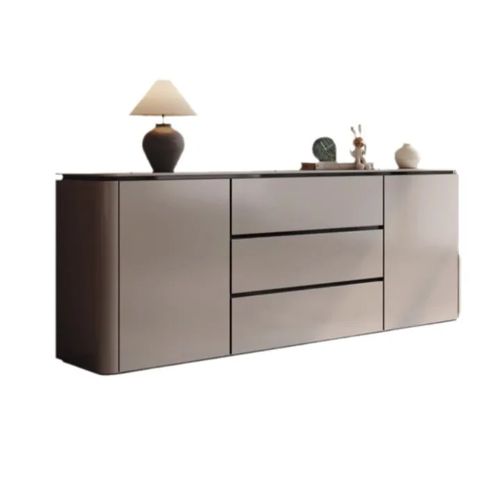 

Italian light luxury dining side the wall living room bedroom storage cabinet modern simple and minimalist wood entrance cabinet