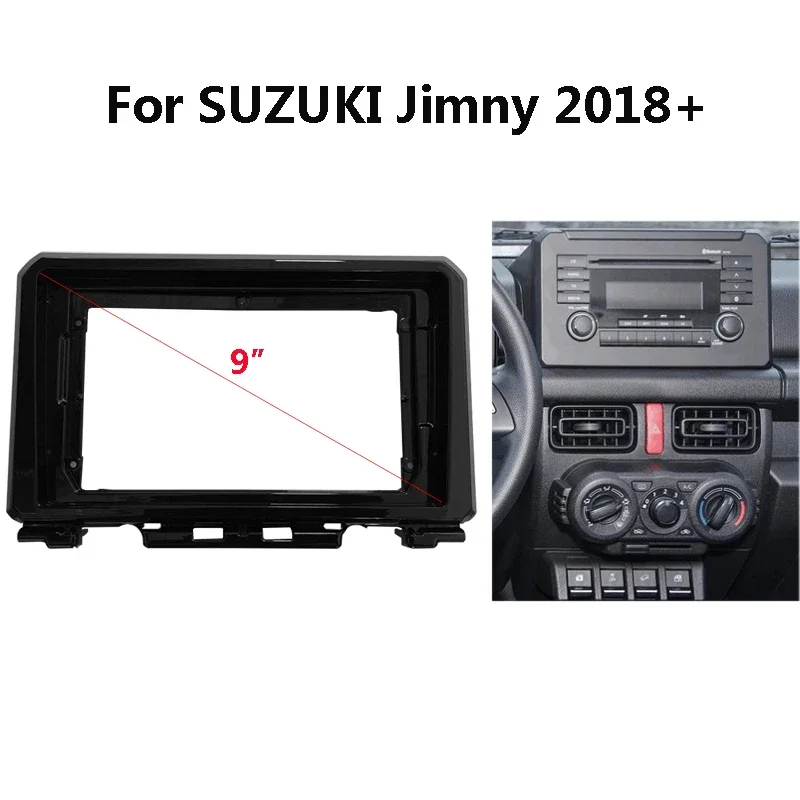 Car Radio Frame Kit For SUZUKI Jimny 2018+ Auto Stereo Dashboard Panel Fascia Mounting Bezel Faceplate