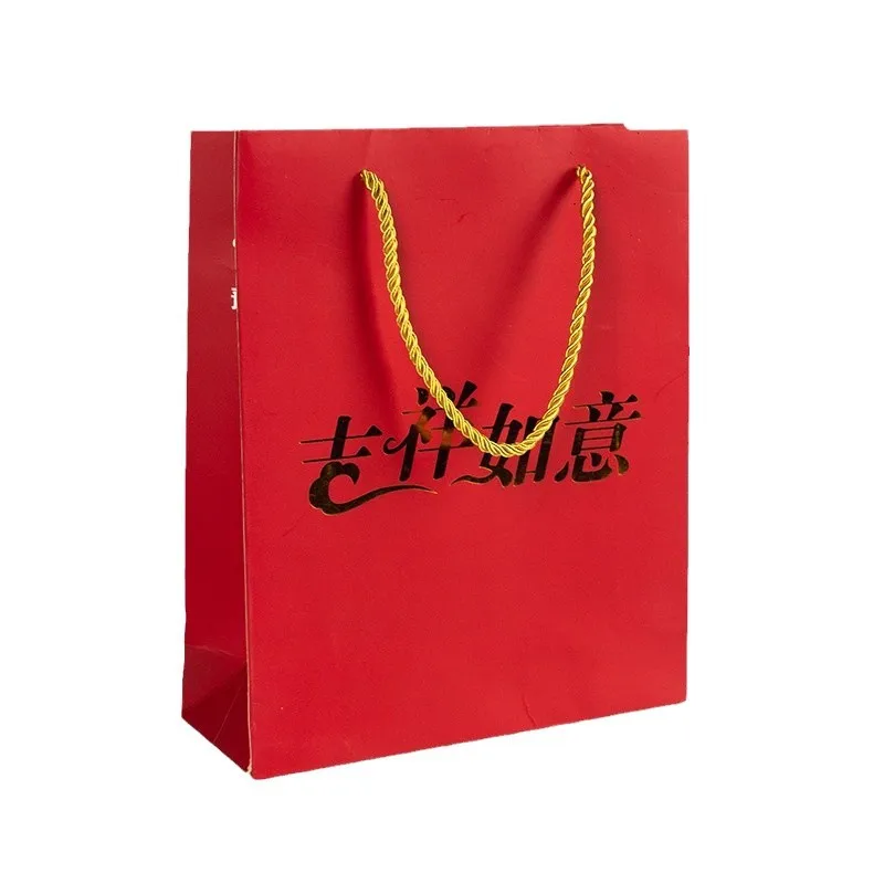Custom. Handbag Packaging Ivory Board Bag Printed Factory High-Grade Color Advertising Promotional Clothing Handb