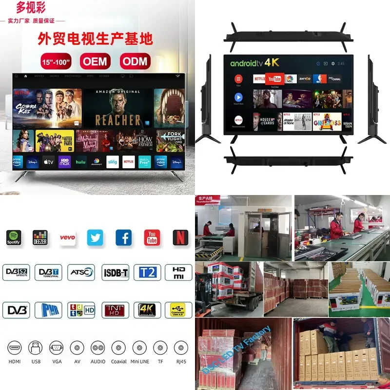 for 22 to 65 Inch Network Intelligent LCD TV 12V Wholesale Custom Export Foreign Trade Television
