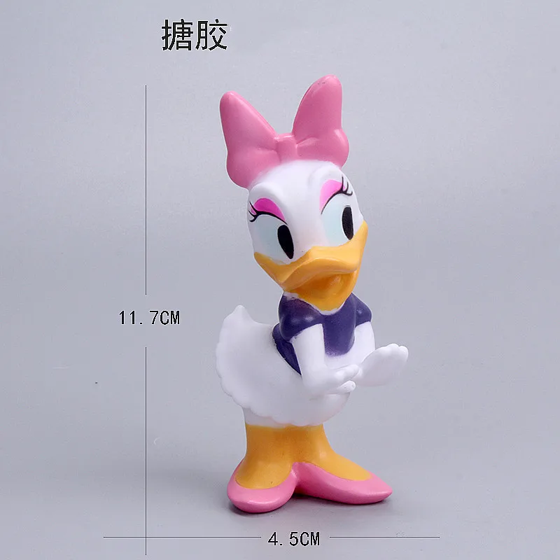 Genuine Disney Donald Duck Daisy Anime Dolls Figure Model Cake Decoration PVC Ornament Cartoon Toys for Children Christmas Gifts