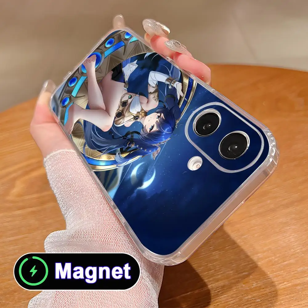 

Wuthering Waves Luno Phone Case for iPhone 17 16 15 14 13 12 11 Air Pro Max Plus Mini Soft TPU Clear Magnet Cover