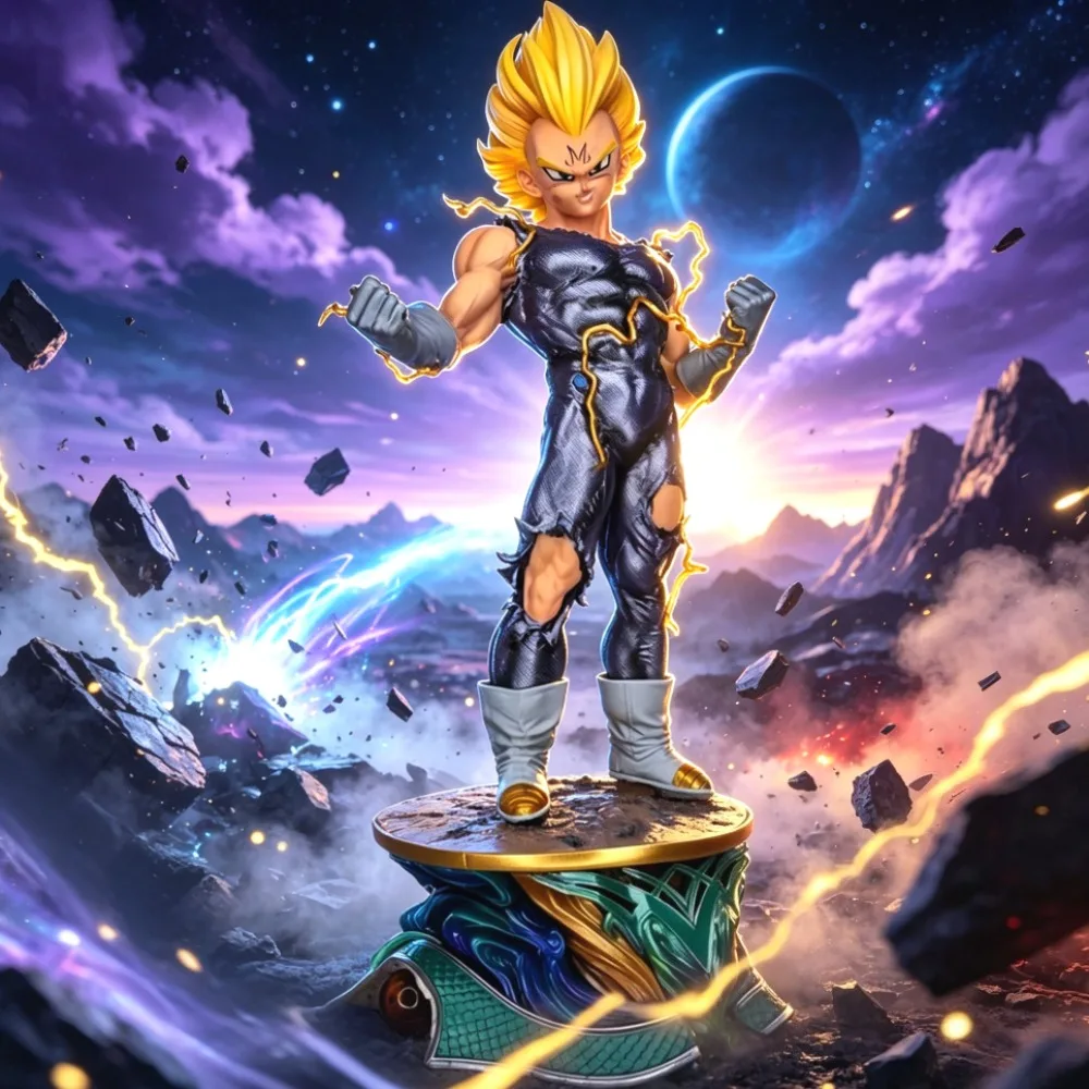 34cm/13,39 Zoll Anime Dragon Ball Z Figur LS Demonisierter Vegeta Actionfiguren PVC-Statue Ornament Sammlermodell Spielzeug Geschenke
