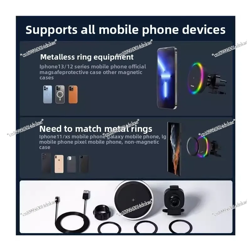 Hot-selling Series Navigation Car 15-load Wireless Charging Bracket Car Mobile Phone Fast Charging Air Magnetic Ferris Wheel T