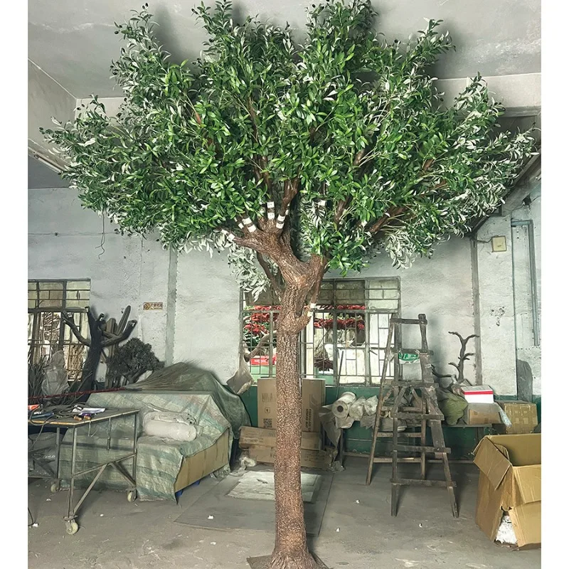 

Natural Looking 3m Olive Tree Giant 10 ft High Artificial Olive Tree Indoor Decoration Faux Green Olive Plants
