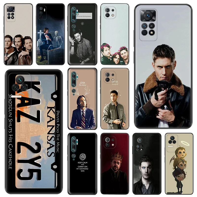 Black Matte Anti-Drop Phone Case For Xiaomi Mi 9 9T Crowley Supernatural Redmi Note 11 10 Pro 11s 10s 9s 9a 9c 10c 10a 9i Cover