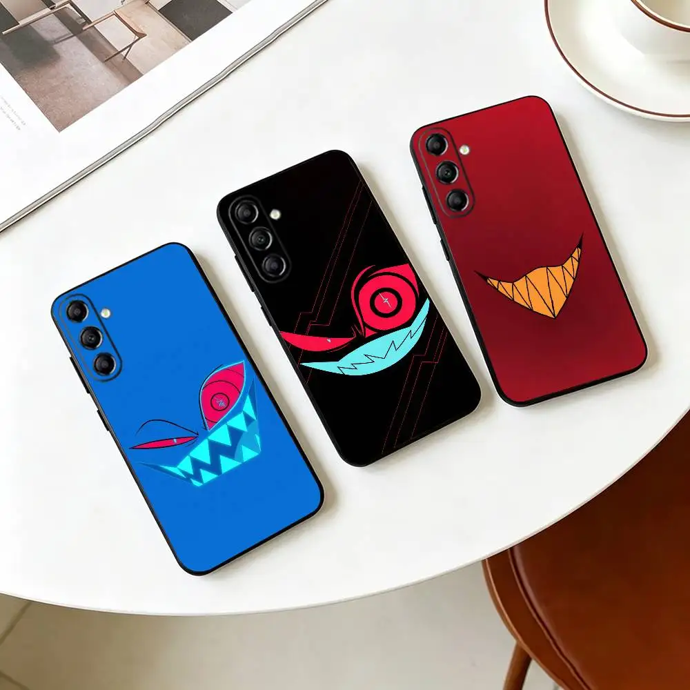 a-Alastor H-Hazbin H-Hotel Cartoon Phone Case Black Silicone Soft For Samsung Galaxy A73,A72,A71,A70,A53,A52,A51