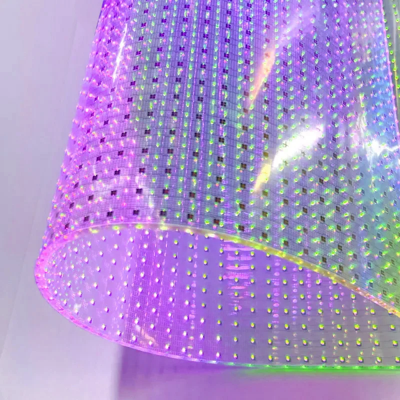 Customizable Flexible Led Crystal Film Screen Transparent Display for Glass Windows Decorative Flexible LED Film