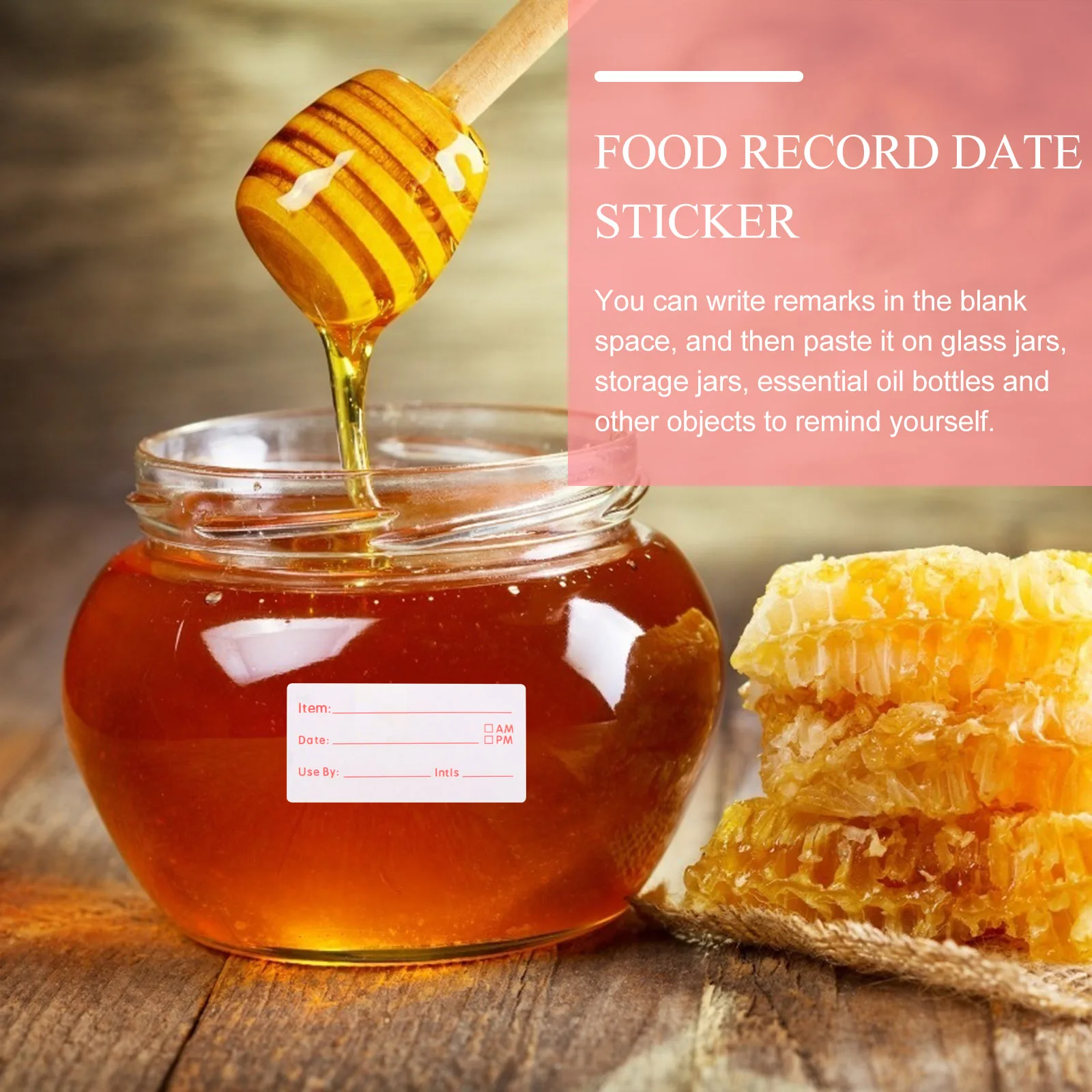 

Labels Food Record Stickers Removable Date Paste Kitchen English Dating Write Remarks Glass Jars Storage Craft Supplies