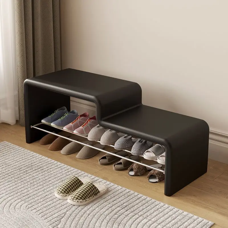 Integrated shoe cabinet at the door, long shoe change stool at home, home entrance can be seated and worn