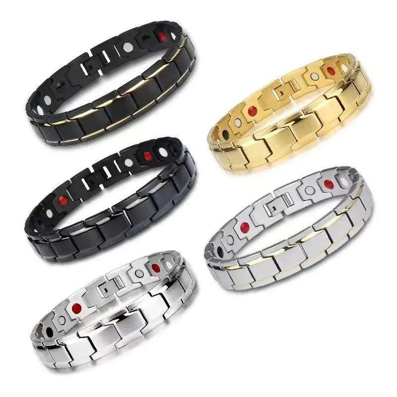 Ultra Strength Magnetic Bracelet - 3,500 Gauss Per Magnet -Magnetic Bracelets for Men Woman - Adjustable Length