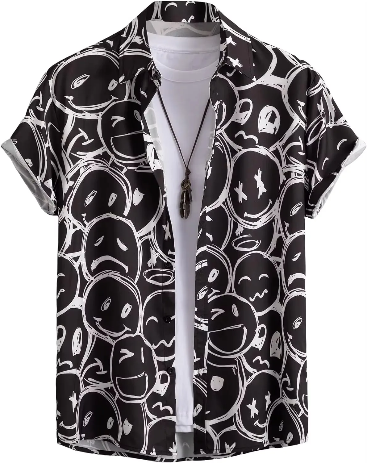Men's Shirts 2024 Halloween Shirt For Men Summer Casual Fashion Hawaiian Party Clothing Top T Short Sleeved