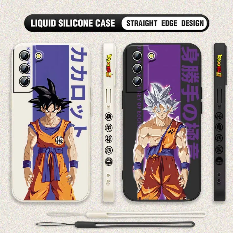 

Art D-Dragon Ball Cool Saiyan Cover For Samsung Galaxy S25 S24 S23 S22 S21 S10 FE Plus Ultra 5G Liquid Left Rope Phone Case