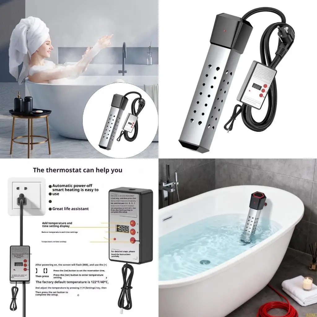 

A0NC Transportable Electric Heating Rod 220V Metal Building For Outdoor Indoor Water Heating Needs