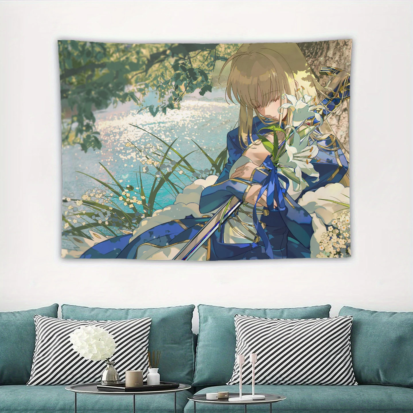 أنيمي مصير مطبوعة نسيج بطاقة التارو الهبي الجدار الشنق غرفة دافئة راية عنبر غرفة نوم الديكور الطرف الديكور