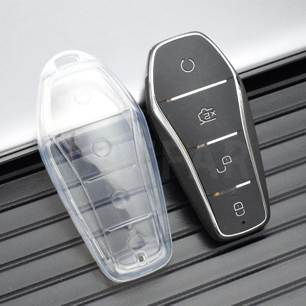Para BYD Song Plus Atto 3 Han EV Tang DM Qin Seal Dolphin soporte para mando a distancia TPU funda para llave de coche accesorios para llavero