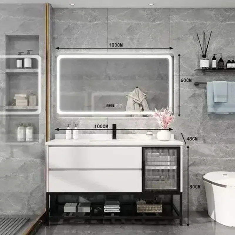 

Regale Modern Bathroom Cabinet Shelves Jewelry Sink Organizer Space Saving Toilet Storage Cabinet Unique Princess Room Furniture