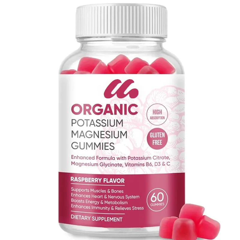 

Potassium magnesium gummies contain vitamin D3, B6, and C - high absorption potassium magnesium glycinate