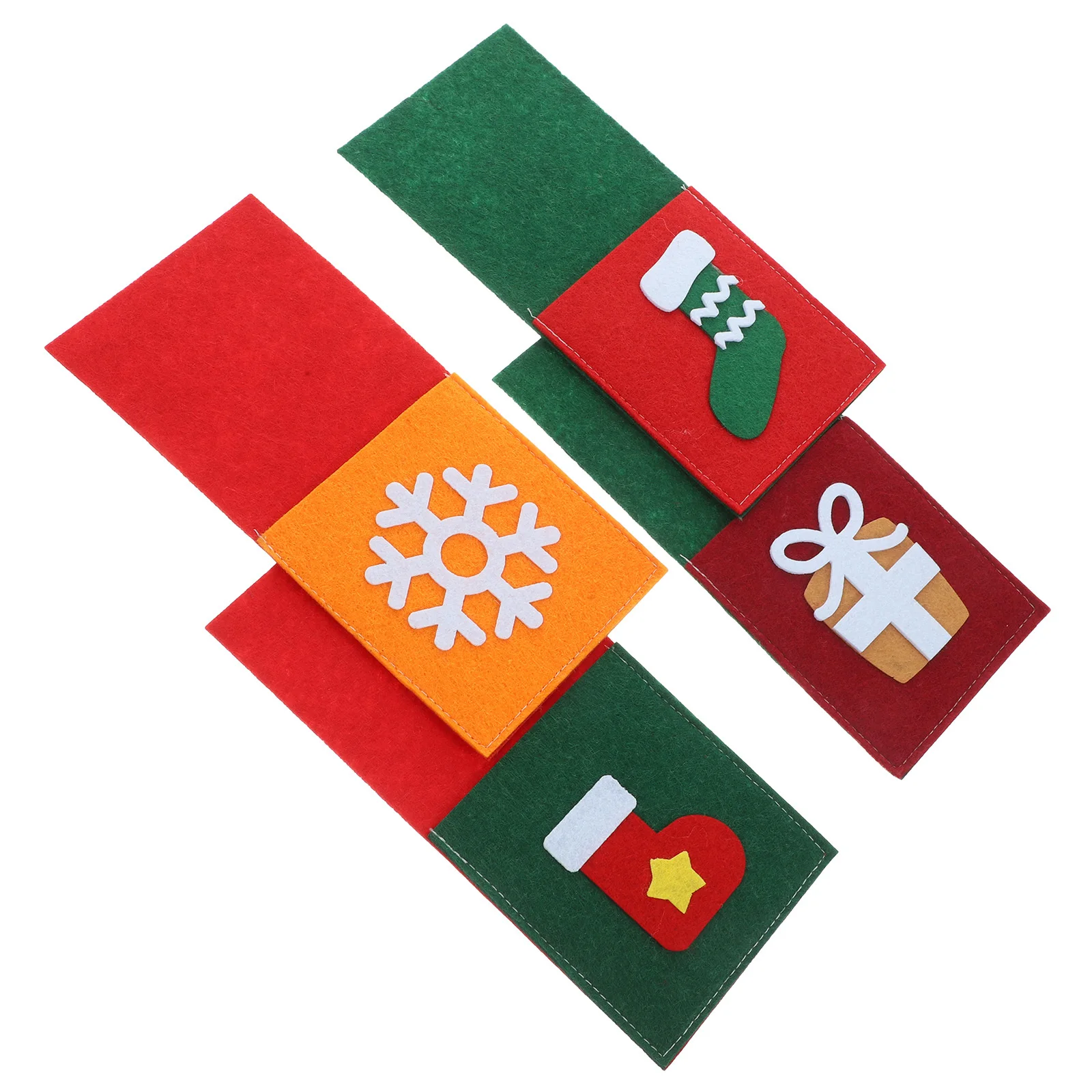 

4Pcs Christmas Cutlery Holder Felt Bags Silverware Storage Xmas Table Decoration Party Supplies Christmas Cutlery Holder