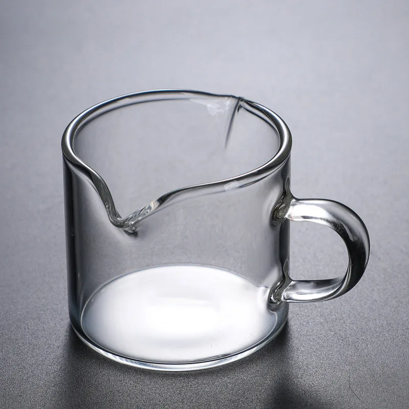 Glass Milk Cup Concentrated Glass Coffee Cup Latte Double Mouth Sharing Coffee Cup Milk Can