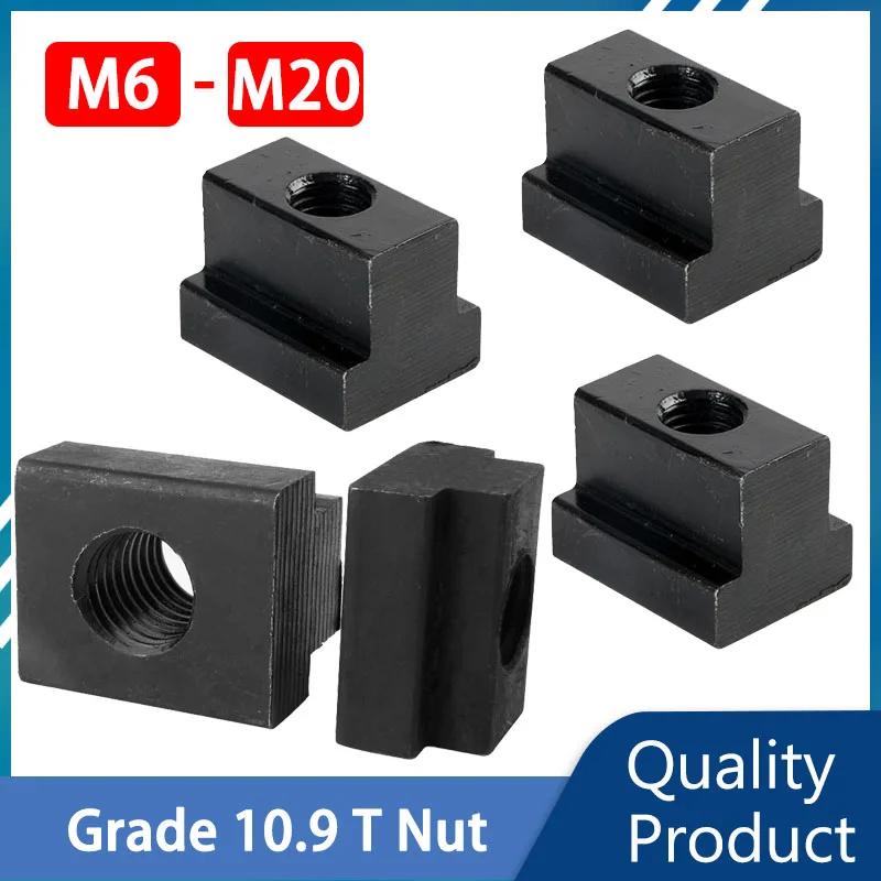 

M6 M8 M10 M12 M14 M16 M18 M20 Grade 10.9 Carbon Steel T-Slot Nut Block Slot Slider Nuts Clamp Table Milling Machine T-nut DIN508