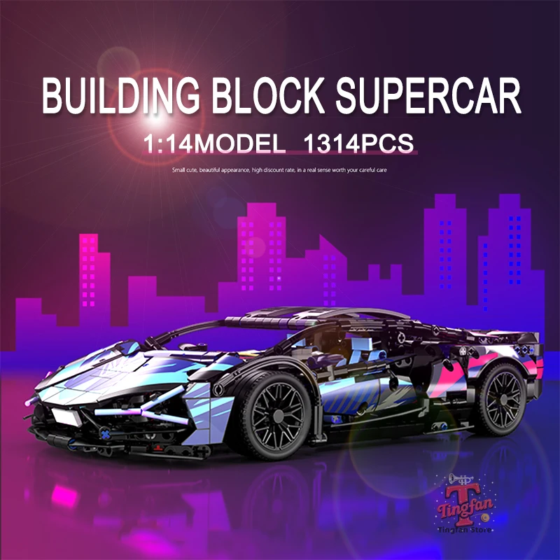 APP tecnica telecomando Moter Power Sport Car Building Blocks Mattoni Velocità Racing Supercar Imposta giocattoli per bambini Modelli Regali