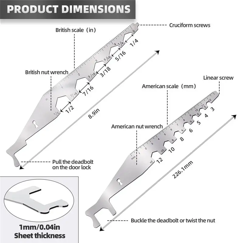 مجموعة أدوات عالمية جديدة من 6 قطع، أدوات إصلاح من الفولاذ المقاوم للصدأ عالية المرونة، مجموعة أدوات منزلية متعددة الأغراض