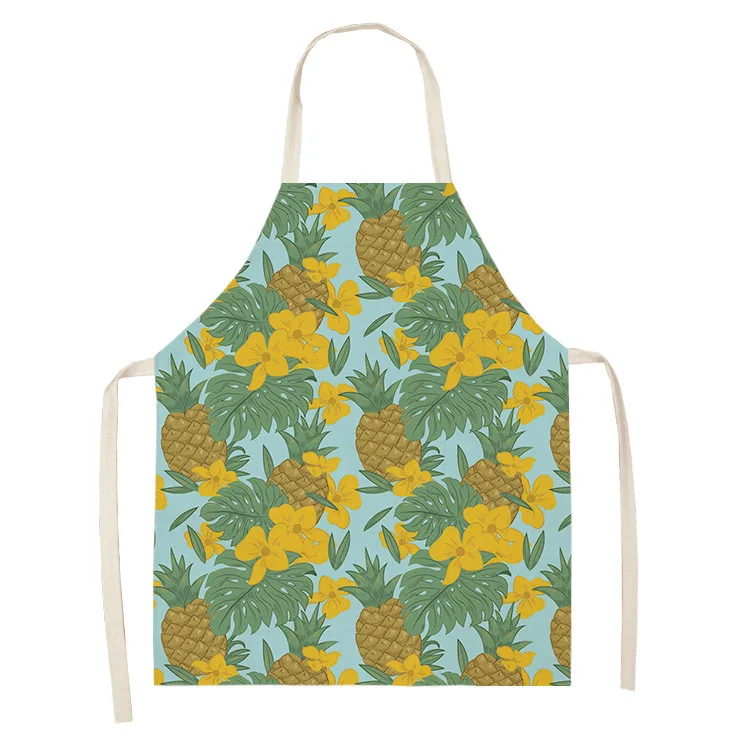 Fresh Fruits Banana Orange Adult Kids Bib Family Cooking Bakery Shop Cleaning Apron Kitchen Accessories 66*53cm Delantal