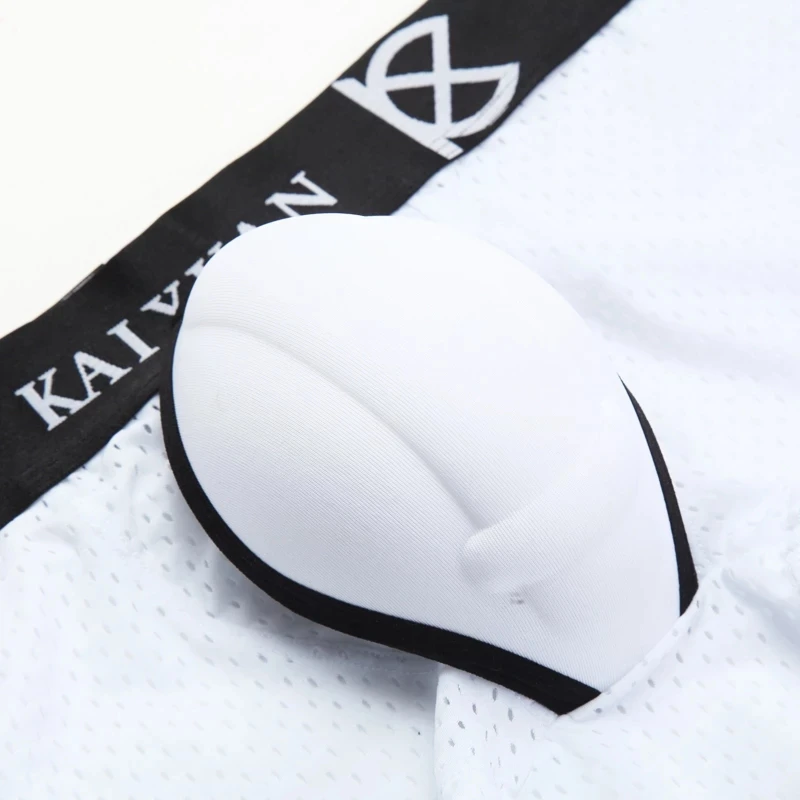 Mens Underwear Pouch Boxer Shorts Open Front Ice Silk Mesh Breathable Post Surgery Underpants Removable Bulge Ropa Interior