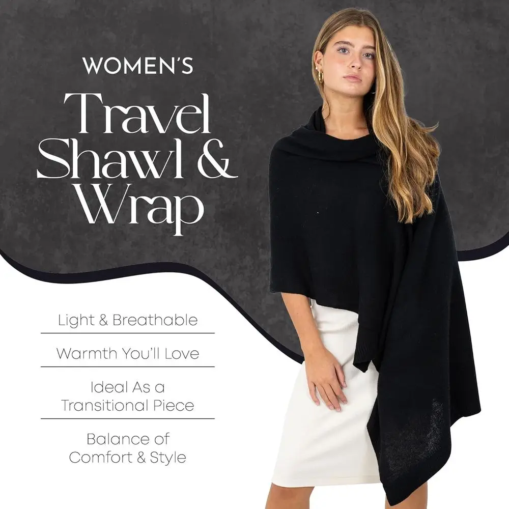 Luxurious Cashmere Blend Shawl, Knitted Travel Wrap, Pashmina Stole, All-Season Accessory for Women